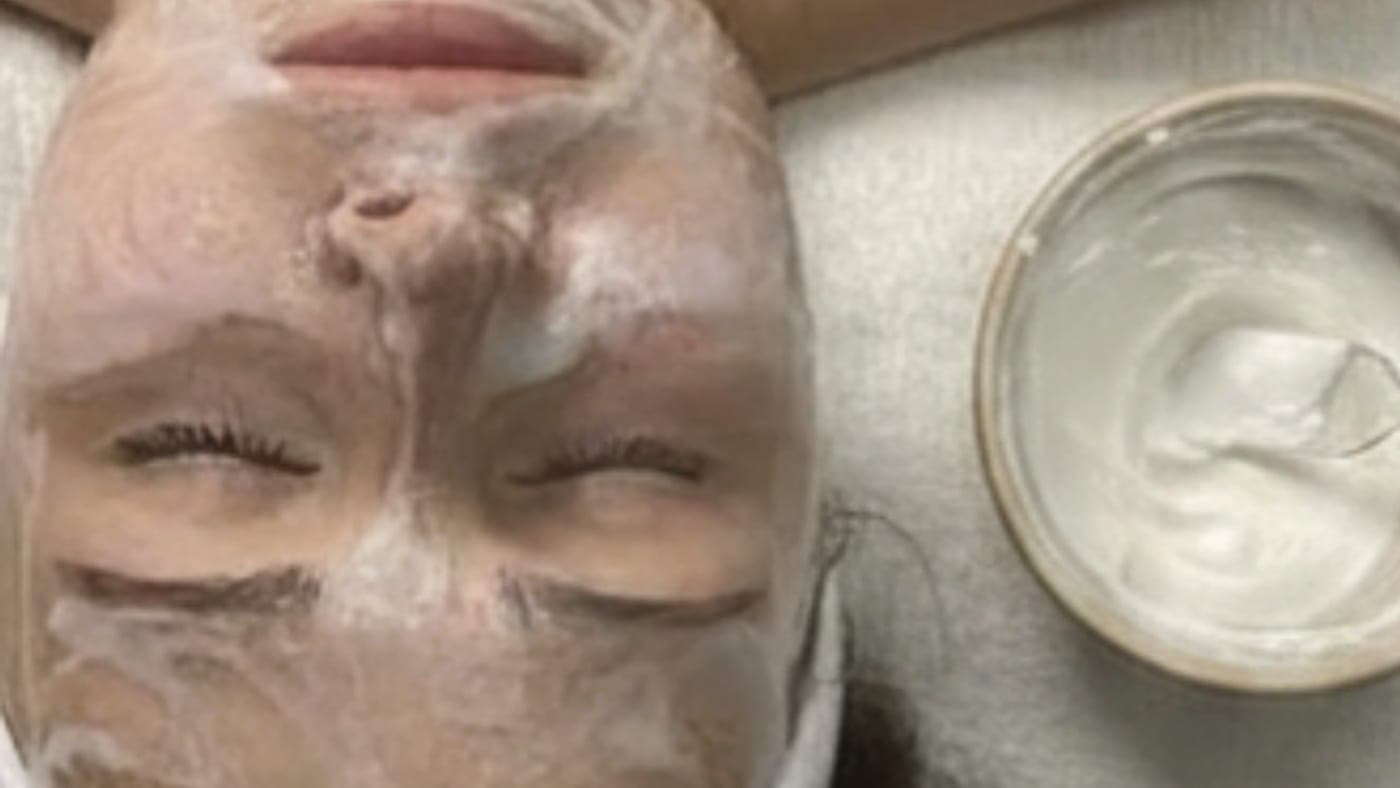 A facial treatment at Studio M Day Spa